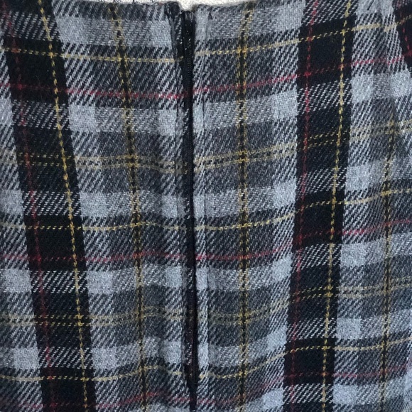 Plaid Wool Skirt - Picture 4 of 7